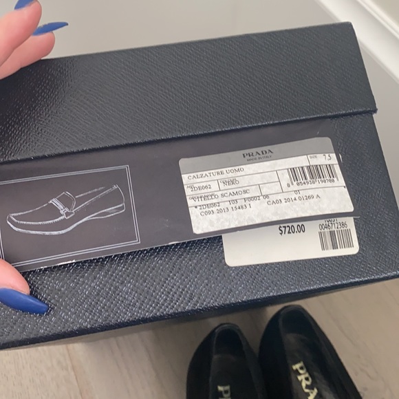 Black suede Prada Loafers - Picture 7 of 7